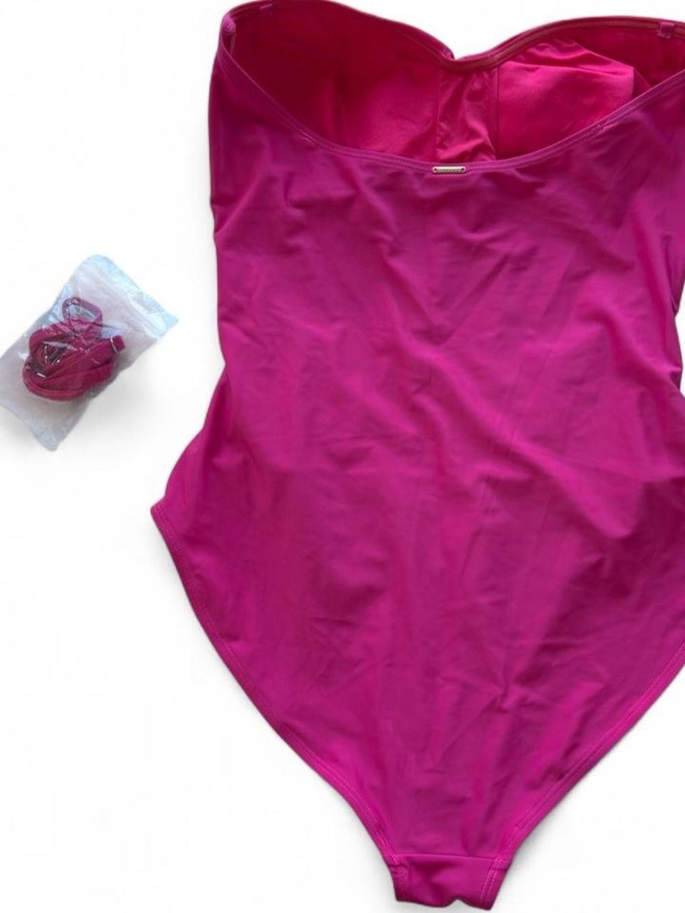 Pink Ruched One-Piece Swimsuit - Picture 2 of 3